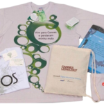 Texto alternativo: Kit de produtos ecológicos personalizados para a Microsoft