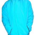 Agasalho acolchoado azul para uniforme escolar ou esportivo