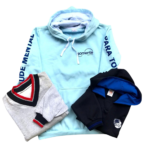 Conjunto de moletons personalizados em diferentes cores